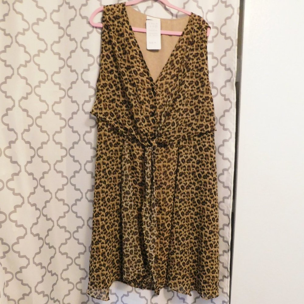 Fetch & Co Sleeveless Animal Print Dress - 3X (NWT)
